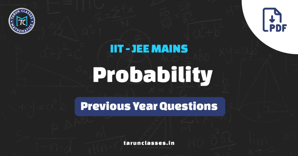 Probability JEE Mains Pyqs