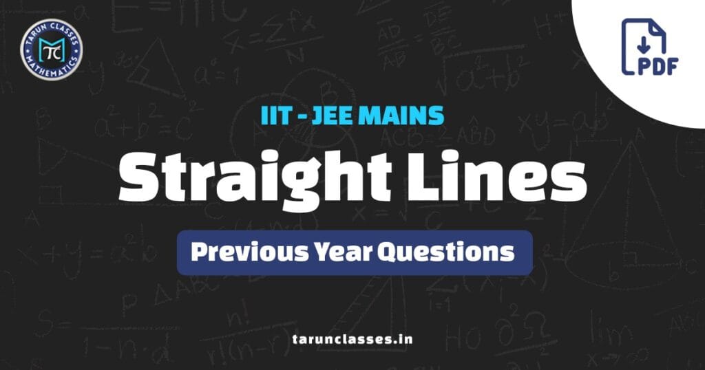 Straight Lines JEE Mains Pyqs